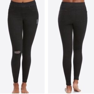 SPANX Black Vintage Distressed Ankle Skinny Jeans Womens Size Small